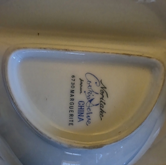 Noritake Floral Divided Platter with Yellow and Green Accents - Picture 2 of 3